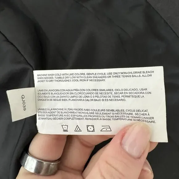 Nautica Womens Jacket Small Gray Quilted Puffer Hooded Packable Long Warm Snow - Picture 14 of 15